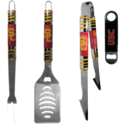 USC Trojans 3 pc BBQ Set and Bottle Opener