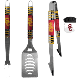 USC Trojans 3 pc BBQ Set and Chip Clip