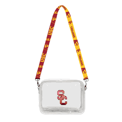 USC Trojans 3D Logo Clear Fanny Fan Purse