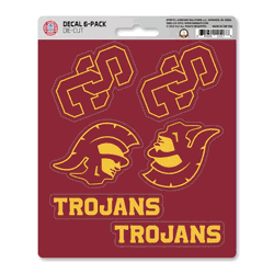 USC Trojans 6 Count Mini Decal Sticker Pack