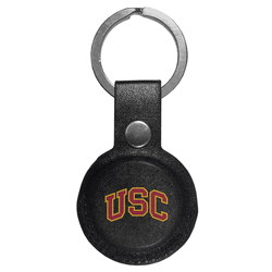 USC Trojans AirTag Compatible Leather Key Chain