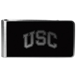 USC Trojans Black and Steel Money Clip