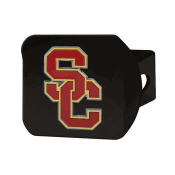 USC Trojans Black Metal Hitch Cover - 3D Color Emblem