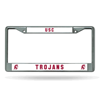 USC Trojans Standard Chrome Frame with Plastic Inserts 12
