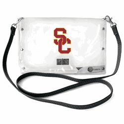 USC Trojans Clear Envelope Purse STRAP