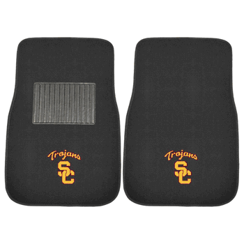 USC Trojans Embroidered Car Mat Set - 2 Pieces