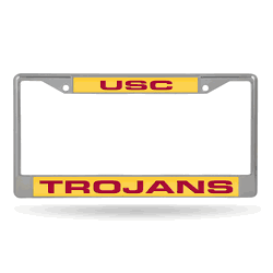 USC Trojans Laser Chrome Frame