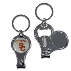 USC Trojans Nail Care/Bottle Opener Key Chain