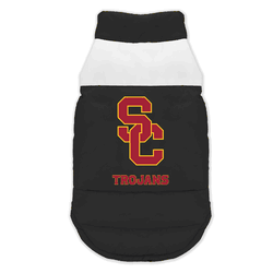 USC Trojans Pet Parka Puff Vest Small