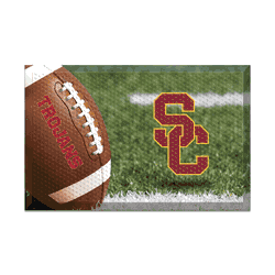 USC Trojans Rubber Scraper Door Mat