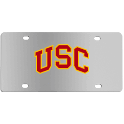 USC Trojans Steel License Plate Wall Plaque