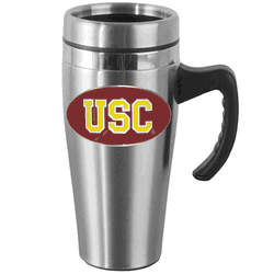 USC Trojans Steel Travel Mug w/Handle