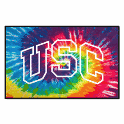 USC Trojans Tie Dye Starter Mat Accent Rug - 19in. x 30in.