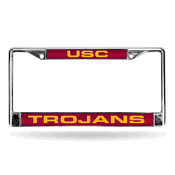 USC Trojans USC Standard 12" x 6" Laser Cut Chrome Frame