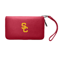 USC Trojans Zip Organizer Wallet Pebble Dark Red