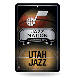 Utah Jazz  11" x 17" Metal Home Dcor Sign
