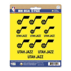 Utah Jazz 12 Count Mini Decal Sticker Pack