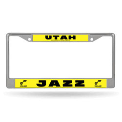 Utah Jazz  12" x 6" Chrome Frame With Decal Inserts