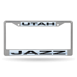 Utah Jazz  12" x 6" Laser Cut Chrome Frame