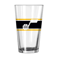 Utah Jazz 16oz Stripe Pint Glass