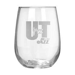 Utah Jazz 17oz Stemmless Wine Glass