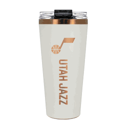 Utah Jazz 32oz Crme and Copper Big Slim Tumbler with Straw