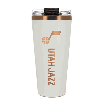 Utah Jazz 32oz Crme and Copper Big Slim Tumbler with Straw
