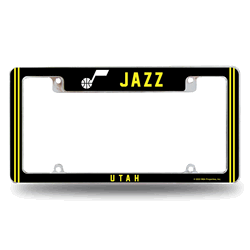 Utah Jazz Alternate 12" x 6" Chrome All Over Automotive License Plate Frame