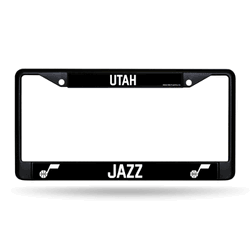 Utah Jazz  Black Chrome Frame with Plastic Inserts 12" x 6" Car/Truck Auto Accessory