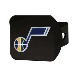 Utah Jazz Black Metal Hitch Cover - 3D Color Emblem