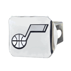 Utah Jazz Chrome Metal Hitch Cover with Chrome Metal 3D Emblem