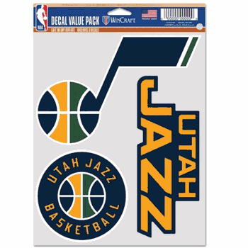 Utah Jazz Decal Multi Use Fan 3 Pack
