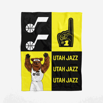 Utah Jazz NBA Domino Swaddle Blanket 40x50 inches