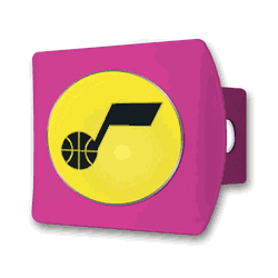 Utah Jazz Pink Metal Hitch Cover with  3D Color Emblem
