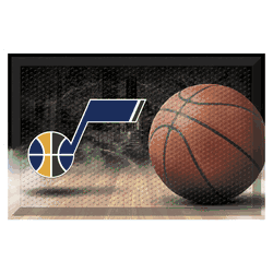 Utah Jazz Rubber Scraper Door Mat