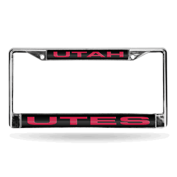 Utah Laser Chrome Frame (Black W/Red Ltr