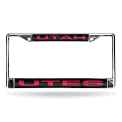 Utah Laser Chrome Frame (Black W/Red Ltr