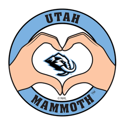 Utah Mammoth Heart Hands Decal