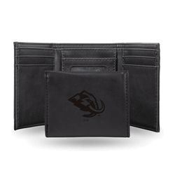 Utah Mammoth Standard Black Laser Engraved Faux Leather Trifold