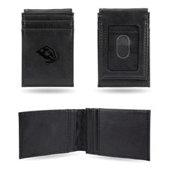 Utah Mammoth Standard Black Laser Engraved Front Pocket Wallet