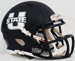 Utah State Aggies NCAA Mini Speed Football Helmet Matte Navy