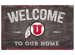 Utah Utes 11X19 Welcome to Our Home Sign