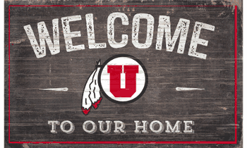 Utah Utes 11X19 Welcome to Our Home Sign
