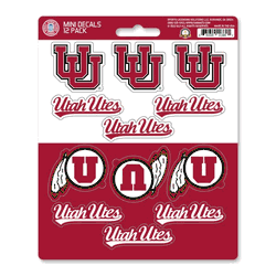 Utah Utes 12 Count Mini Decal Sticker Pack