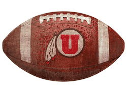 Utah Utes 12" Football Shaped Sign
