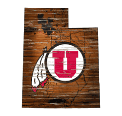Utah Utes 12" Mini Roadmap State Sign