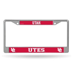 Utah Utes  12" x 6" Chrome Frame With Decal Inserts