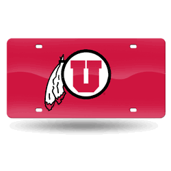 Utah Utes  12" x 6" Laser Cut Tag For Car/Truck/SUV