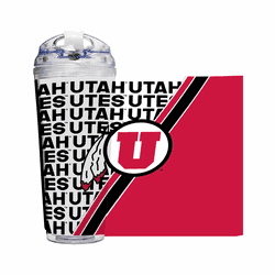 Utah Utes 24 Oz Hinged Lid Tumbler
