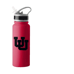Utah Utes 25oz Logo Flip Top Bottle